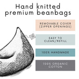 Knitted Bean Bag KIDS | AUBERGINE