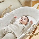 Moses Basket And Rocking Stand Bundle - White