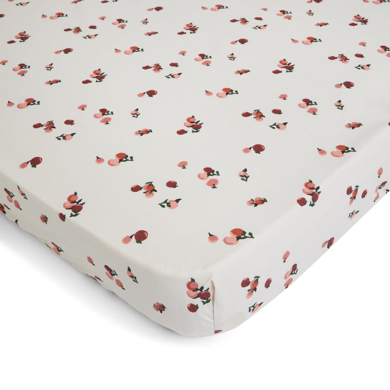 Cotbed Fitted Sheet - Peaches