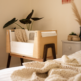 Hera Bedside Crib - Natural Ash | Walnut