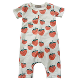 Organic Baby Playsuit - Strawberry