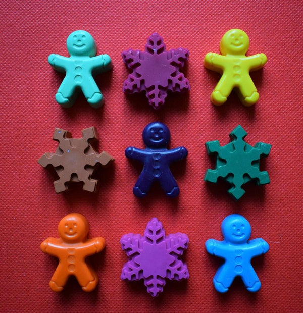 Beeswax Large Ginger Bread Man & Snowflake Box of 8