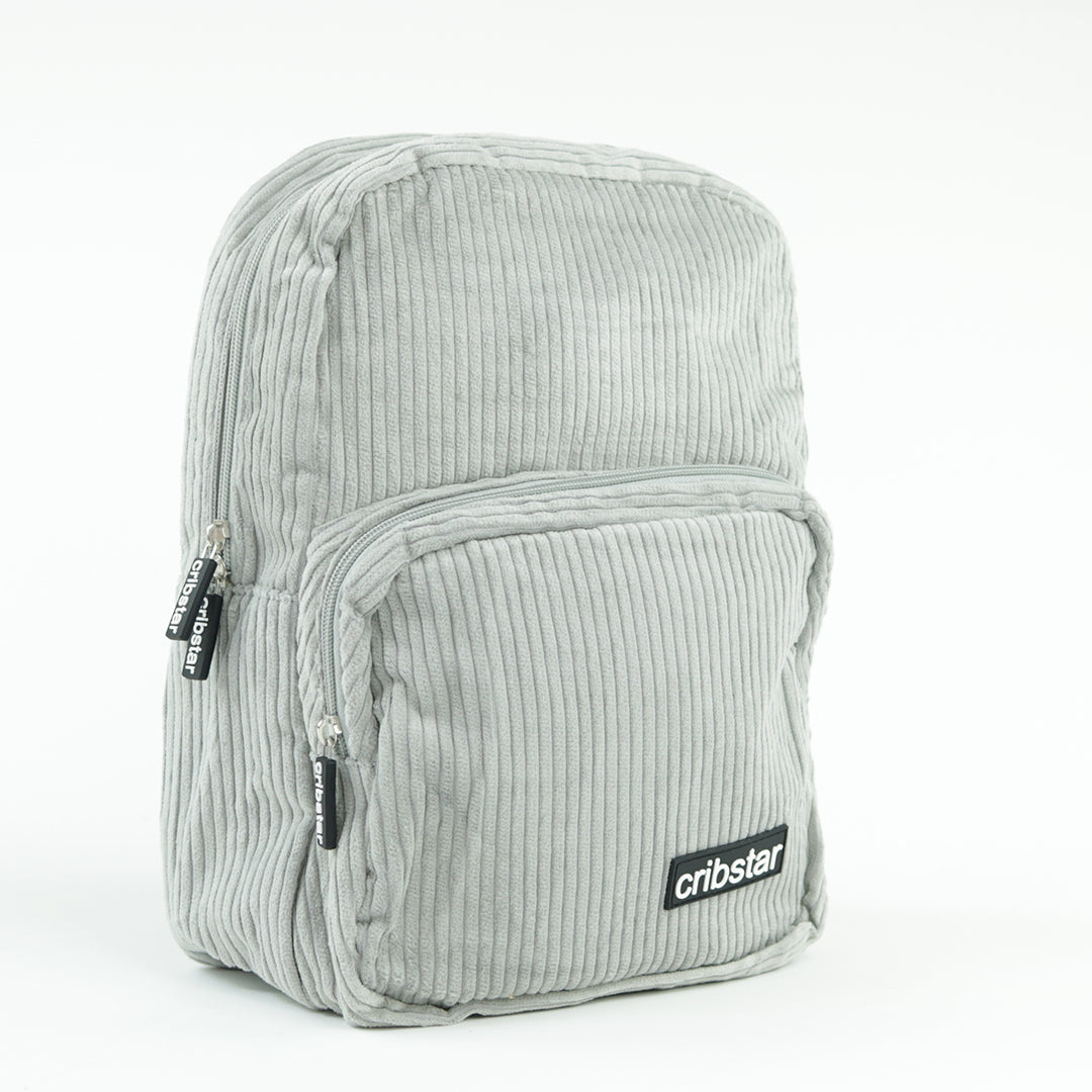 Grey 2025 corduroy backpack