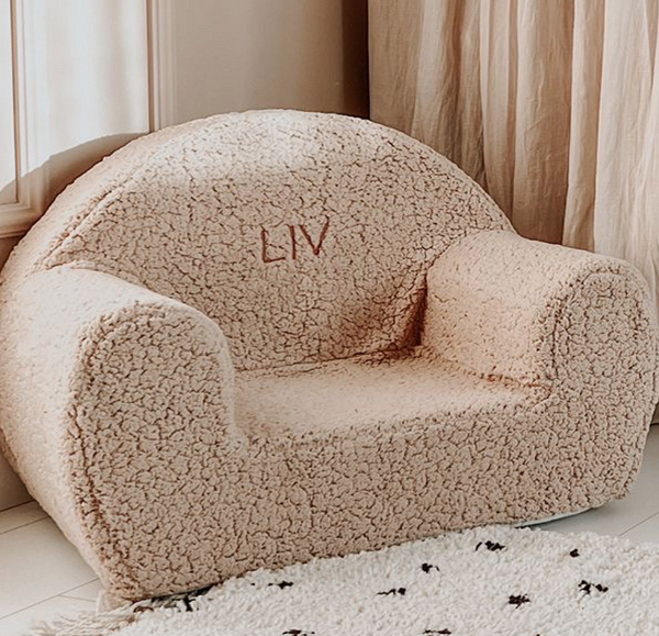 Toddler Boucle Chair- Biscuit