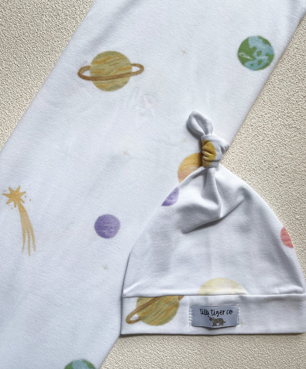 To Infinity & Beyond Swaddle & Matching Hat