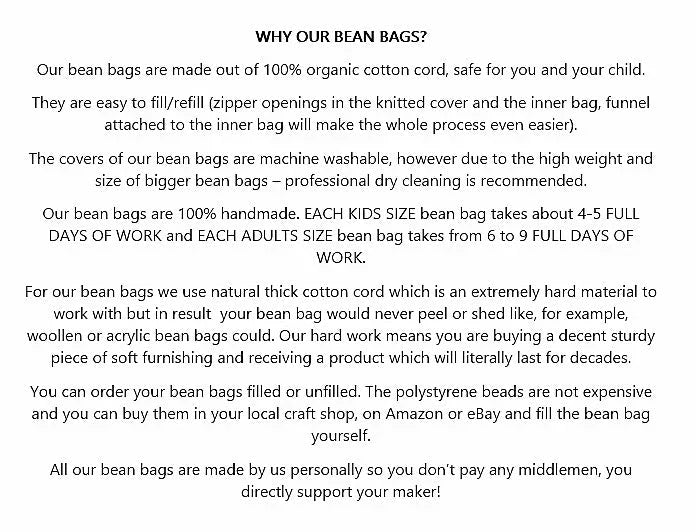 Knitted Bean Bag KIDS | NAVY BLUE