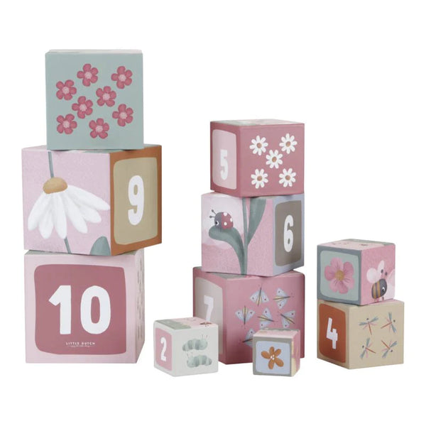 Little Dutch - Cardboard Building Blocks FSC - Flowers & Butterflies