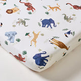 Kabode - Organic Cot Bed Fitted Sheet - Safari