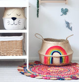 Vivid tassel rainbow basket - Extra Large