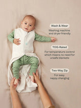 ergoPouch - Organic Winter Jersey Sleeping Bag - Sage 3.5 TOG