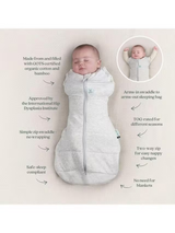 ergoPouch - Organic All Year Cocoon Swaddle Sleeping Bag - Sage 1.0 TOG