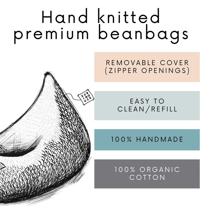 Knitted Bean Bag KIDS | PETROL