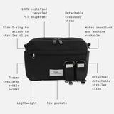 FRIDA Eco Stroller Organiser With Stroller Clips - Black