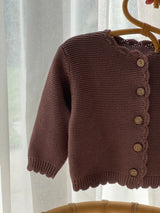 Baby Knit Cardigan - Chocolate
