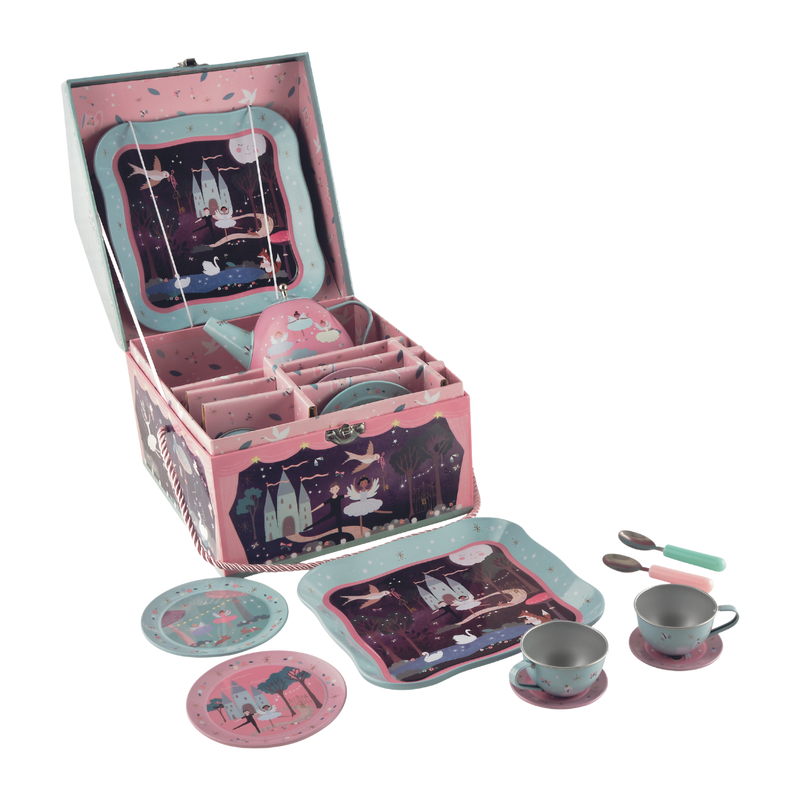 Musical Tin Tea Set 11 Piece - Enchanted