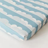 Kabode - Organic Moses Basket Fitted Sheet - Rolling Clouds