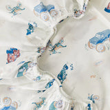 Kabode - Organic Cot Bed Fitted Sheet - Vehicles