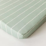 Kabode - Organic Cot Bed Fitted Sheet - Vine Mint