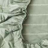 Kabode - Organic Cot Fitted Sheet - Vine Mint