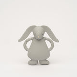 Moonie - Natural Rubber Bunny Teether - Silver