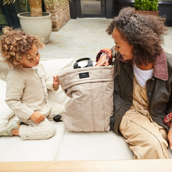 RAE Eco Changing Backpack With Changing Mat - Taupe