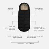 ALMA Eco Universal quilted footmuff - Black