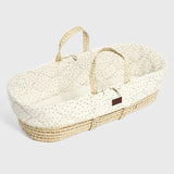 Moses Basket And Rocking Stand Bundle - Printed Linen
