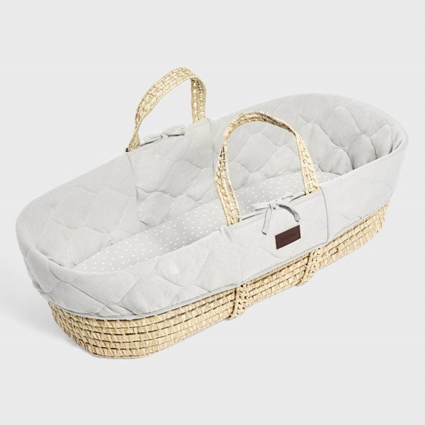 Moses Basket And Rocking Stand Bundle - Quilted Dove