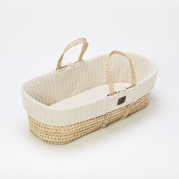 Moses Basket And Rocking Stand Bundle - Linen
