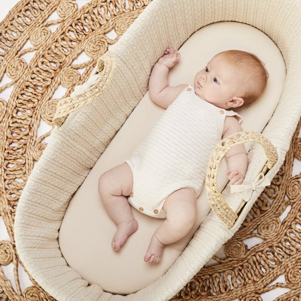 Moses Basket and Static Stand Bundle - Linen