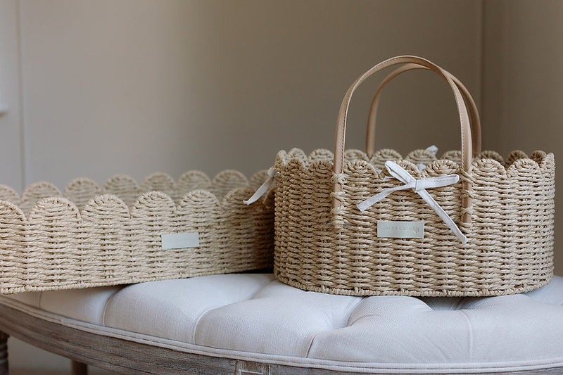 Scallop Edge Nappy Caddy Basket