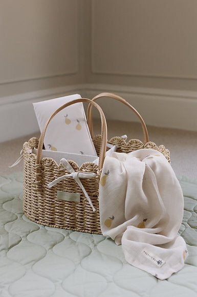 Scallop Edge Nappy Caddy Basket