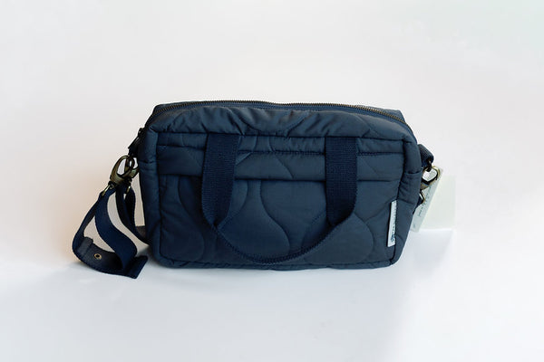 Ralphie Bear - Quilted Changing Stroller Bag - Slate/Wildflower