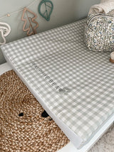 Gingham Sage Anti Roll Wedge Changing Mat