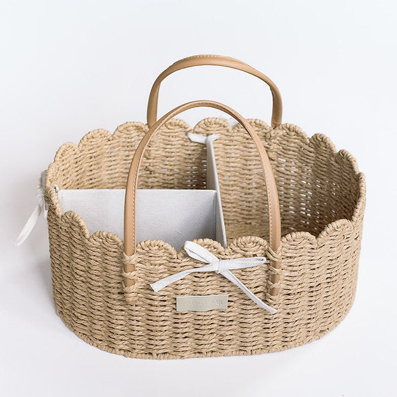 Scallop Edge Nappy Caddy Basket