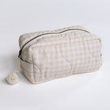 Washbag - Gingham Beige