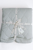 Ralphie Bear - Quilted Playmat - Sage Green Gingham