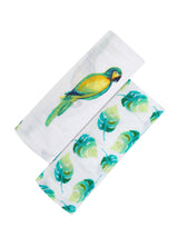 Organic Swaddle Set - Tropical Paradise (Parrot & Leaf)