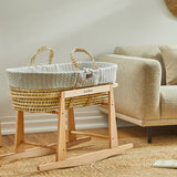 Moses Basket And Rocking Stand Bundle - Dove