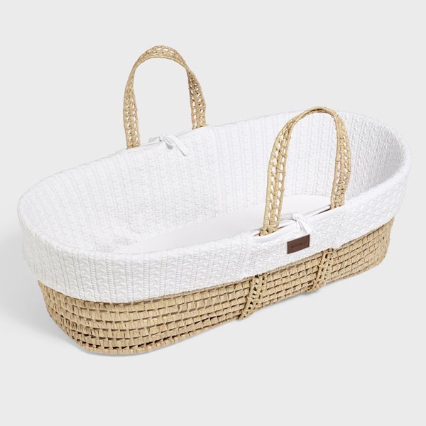 Moses Basket And Rocking Stand Bundle - White