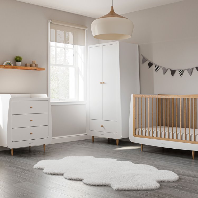 Snuzkot Skandi 3Pc Nursery Furniture Set - Natural
