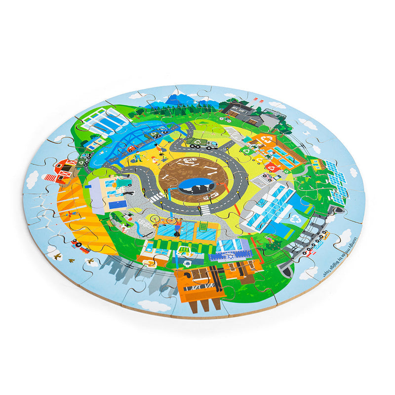 Recycling Circular Floor Puzzle (50pc)