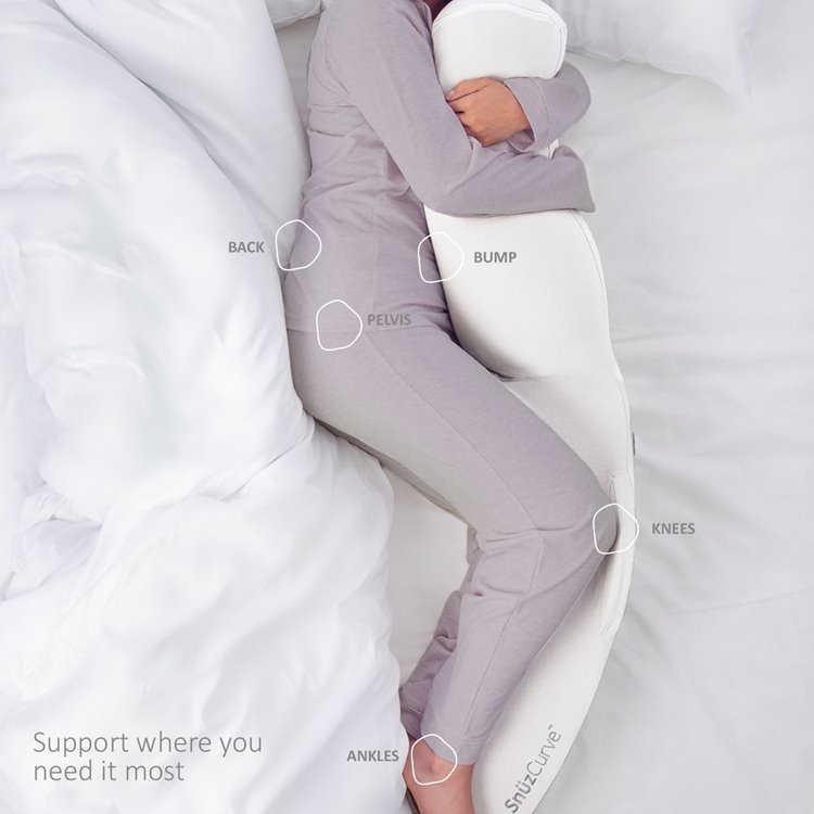 SnuzCurve Pregnancy Pillow - White