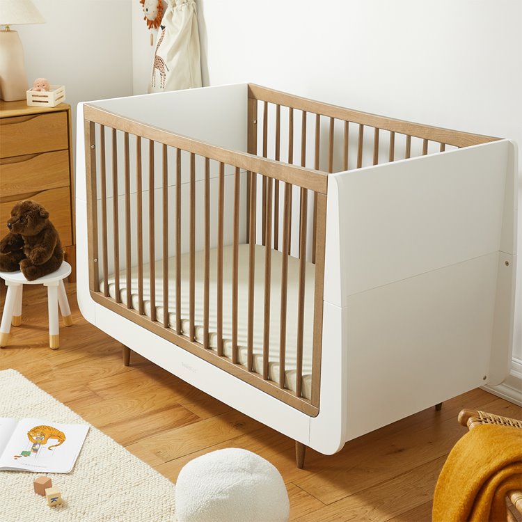 SnuzKot Skandi Cot Bed, the Natural Edit 'Walnut'