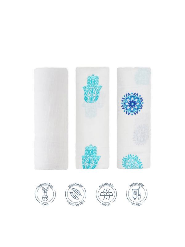 3 Pack Swaddle Gift Set (Organic Muslin)