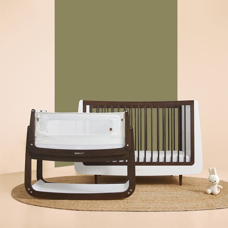 SnuzPod 4 Bedside Crib, the Natural Edit 'Ebony'