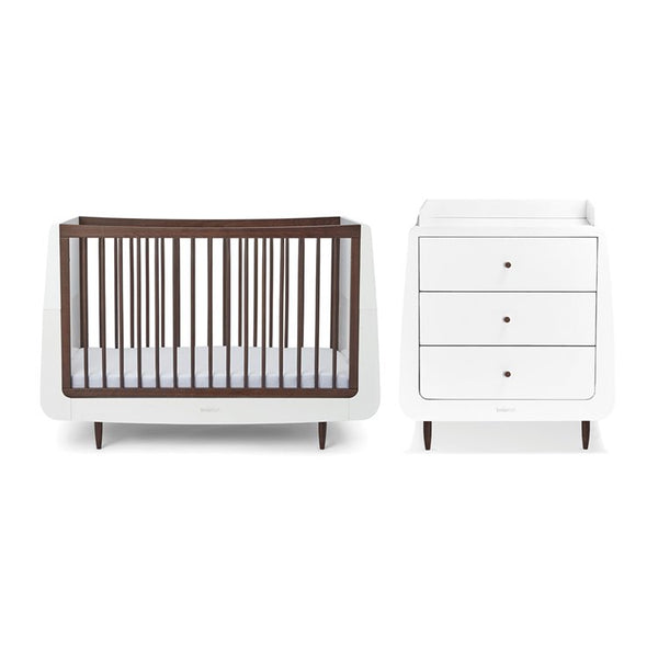 SnuzKot Skandi 2 Piece Nursery Furniture Set, the Natural Edit 'Ebony'