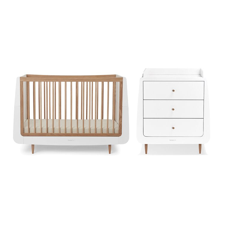 SnuzKot Skandi 2 Piece Nursery Furniture Set, the Natural Edit 'Oak'