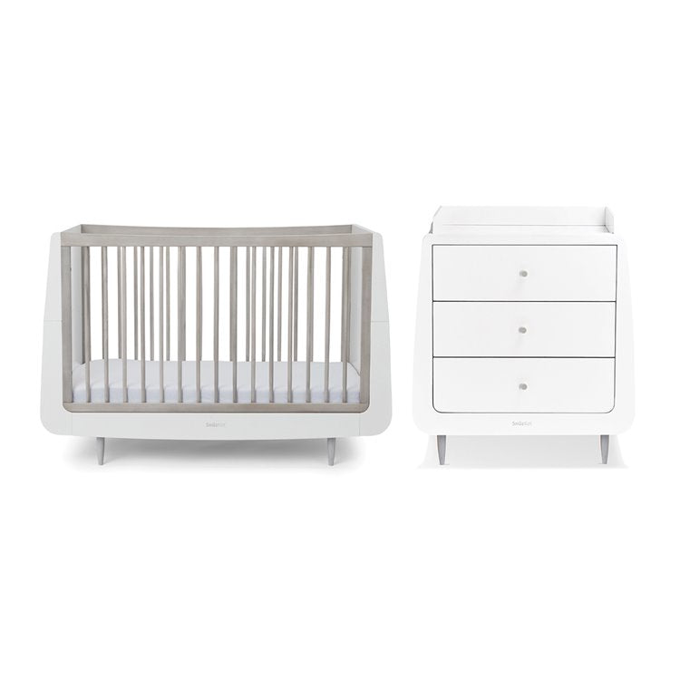 SnuzKot Skandi 2 Piece Nursery Furniture Set, the Natural Edit 'Silver Birch'