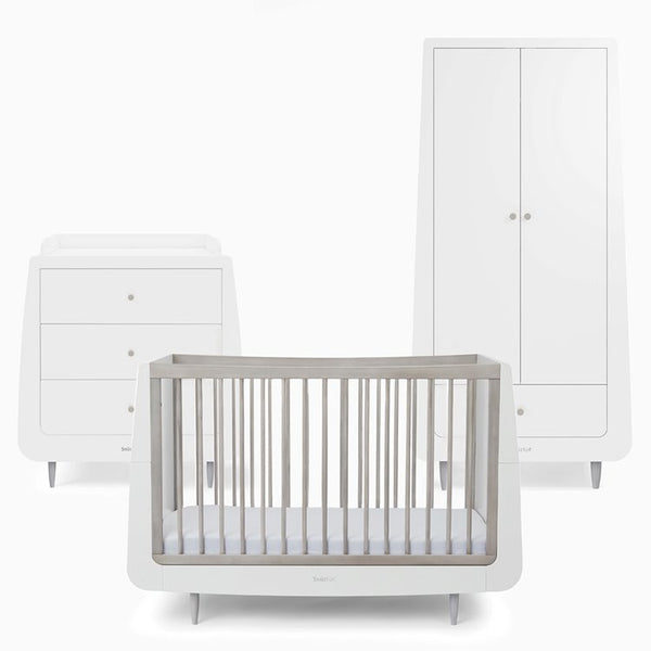 SnuzKot Skandi 3 Piece Nursery Furniture Set, the Natural Edit 'Silver Birch'